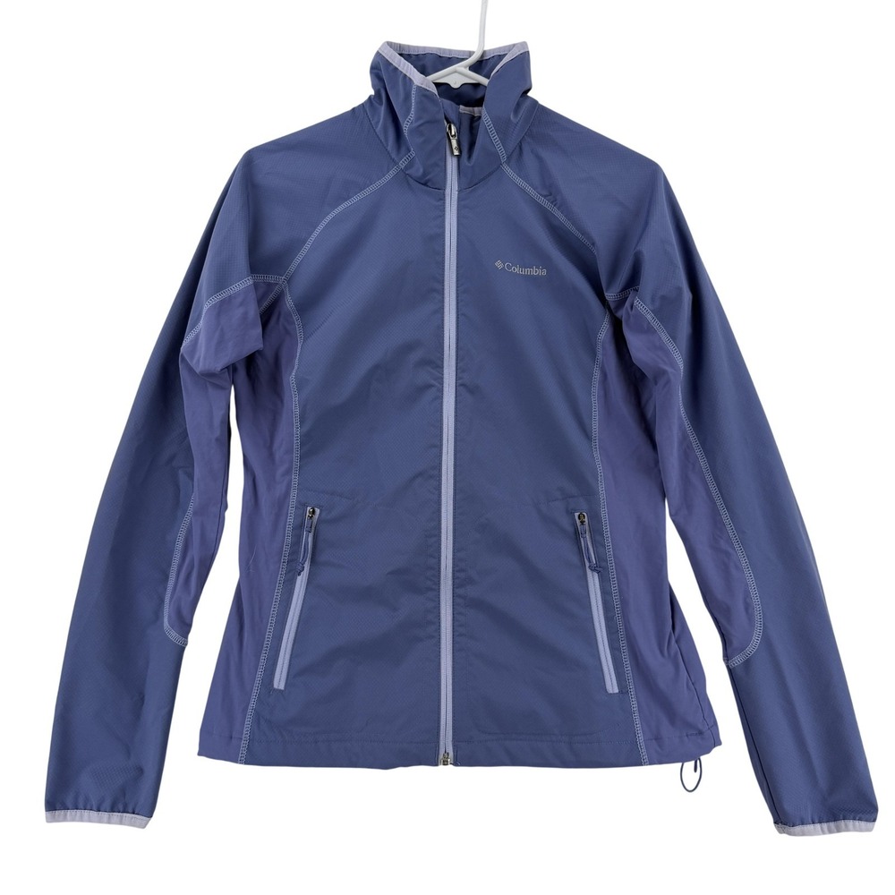 Columbia Jacket Womens Medium Purple Omni-Shield Full Zip Windbreaker Hiking‎